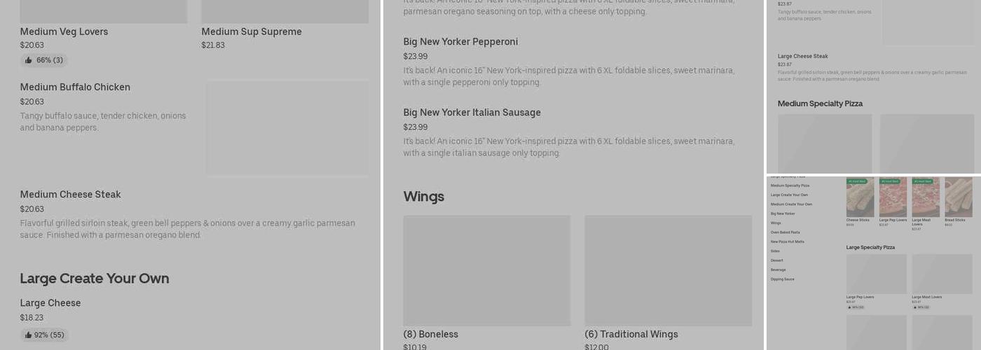 Pizza Hut Menu