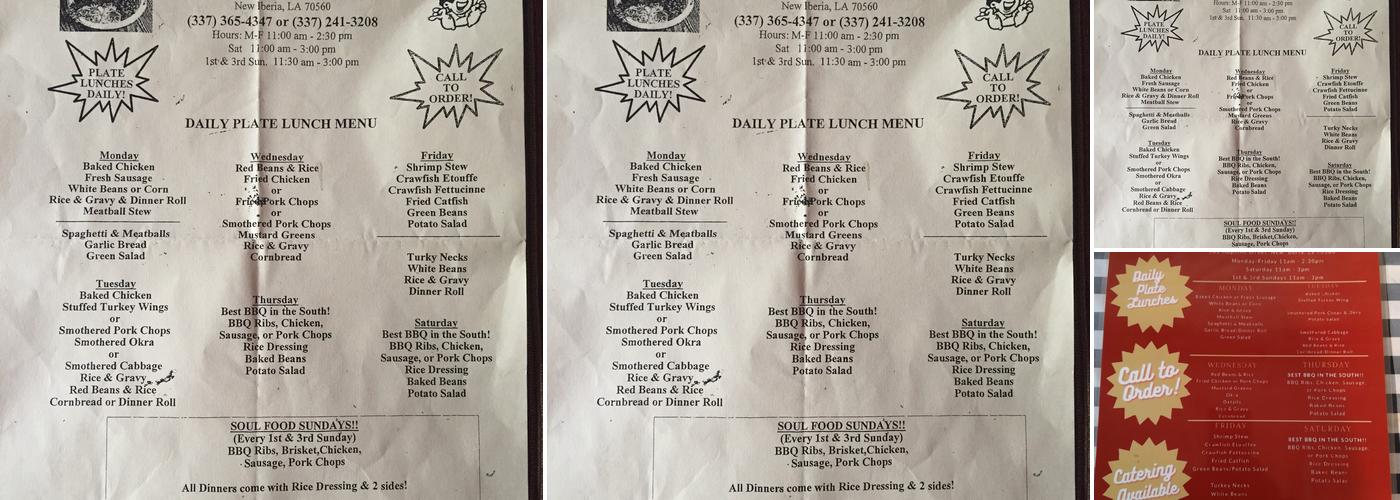 Moore's Menu