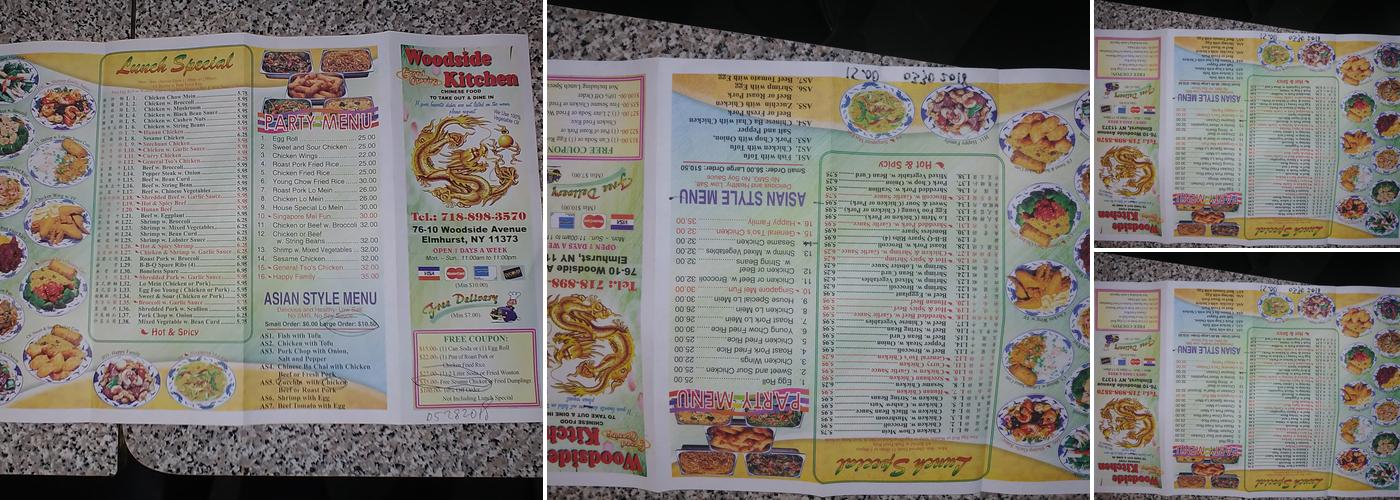 Woodside Kitchen Menu