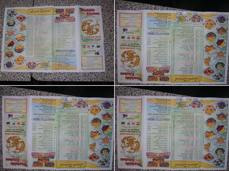 Woodside Kitchen Menu