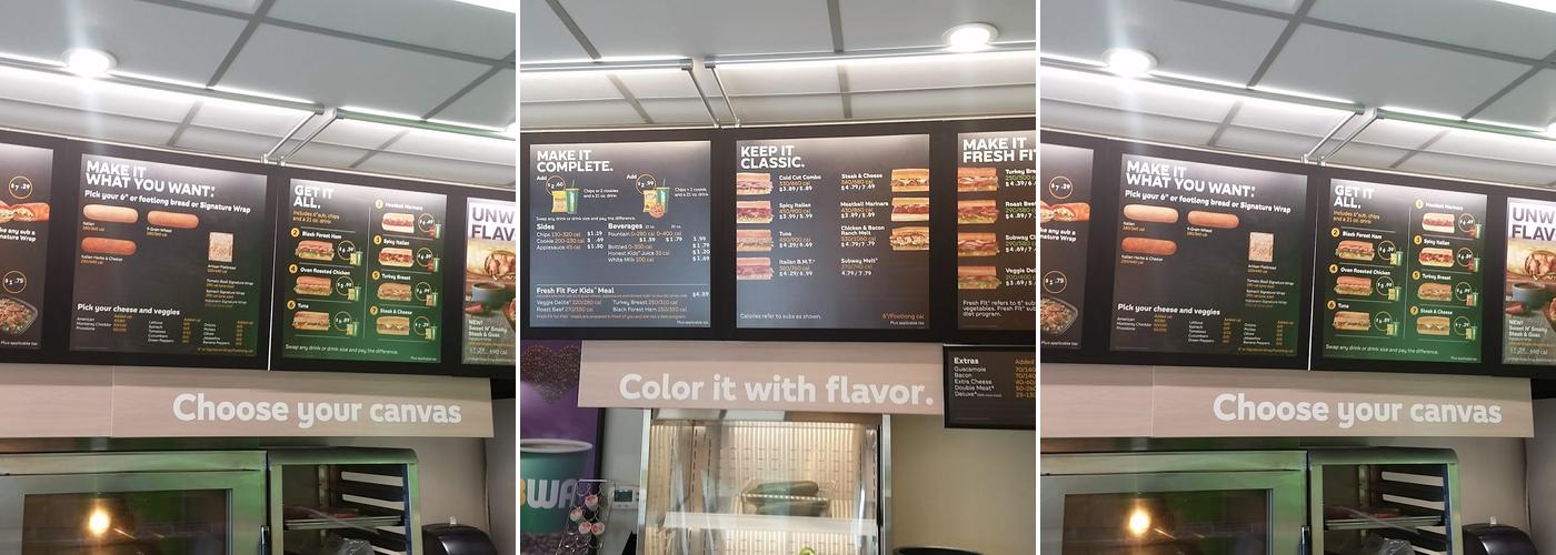 Subway Menu