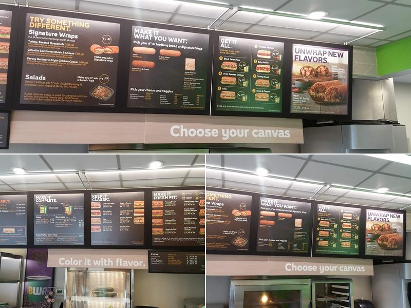 Subway Menu