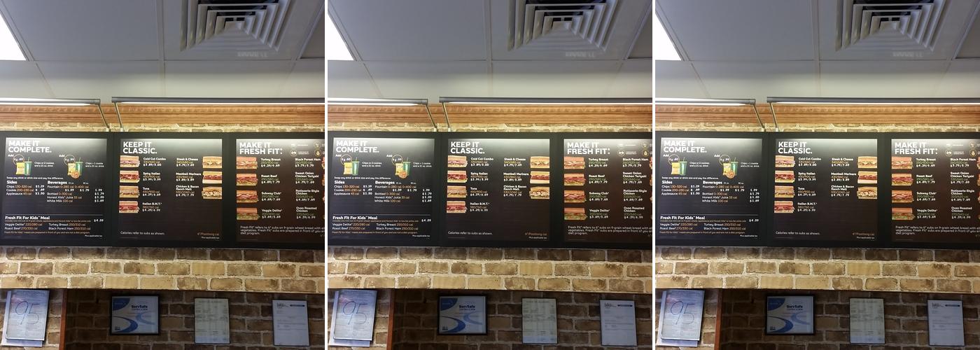 Subway Menu