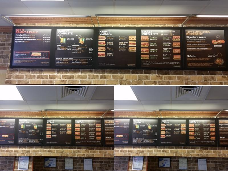 Subway Menu