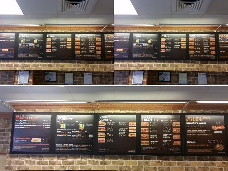 Subway Menu