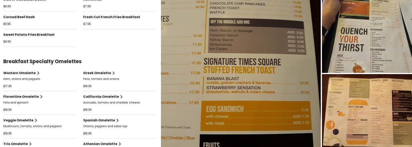 Times Square Diner & Grill Menu