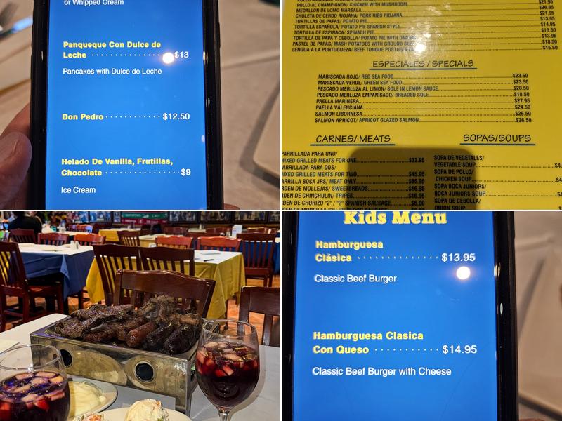 Boca Juniors Menu