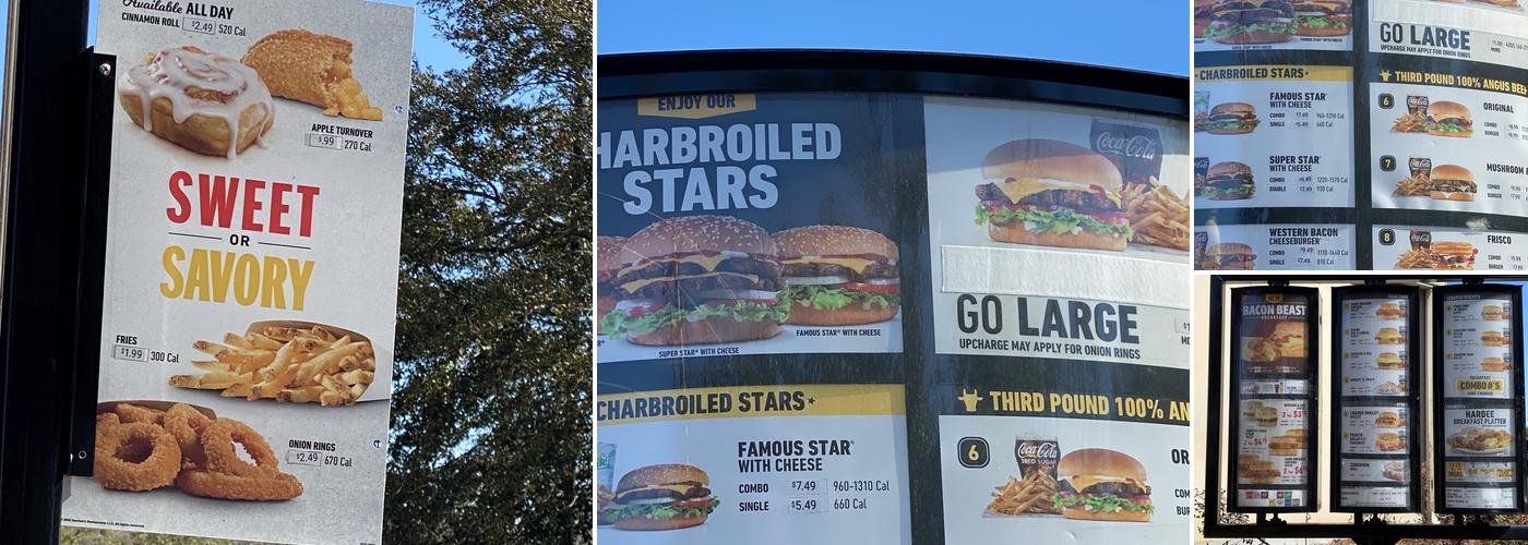 Hardee's Menu