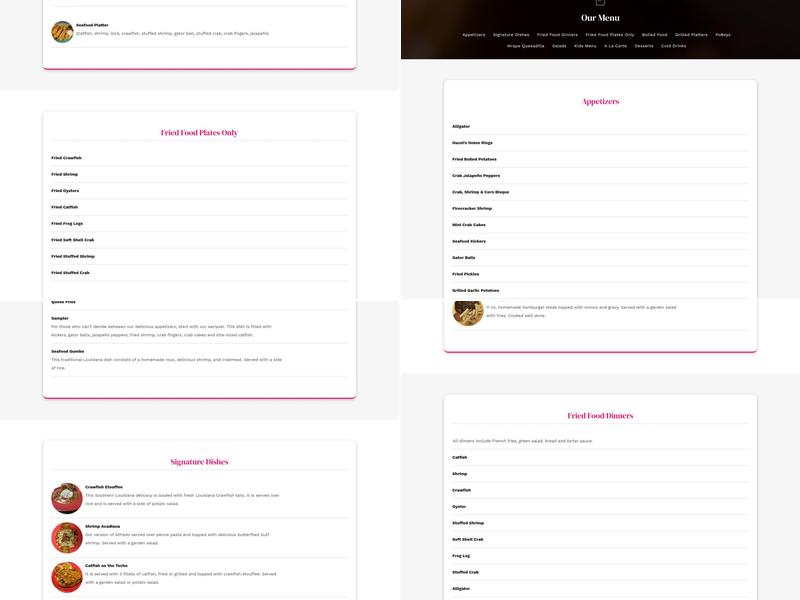 R & M's Boiling Point Menu