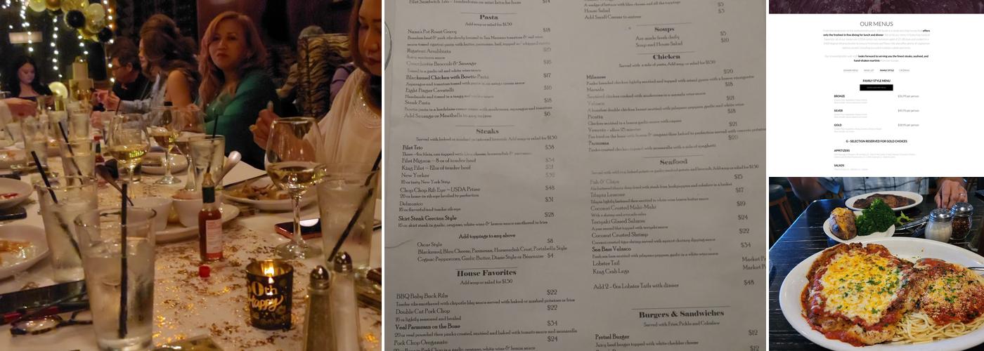 100 South Chop House and Grill Menu