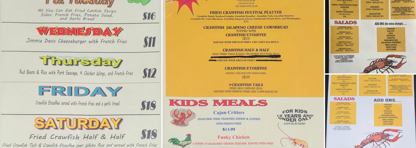 Crazy Bout Crawfish Menu