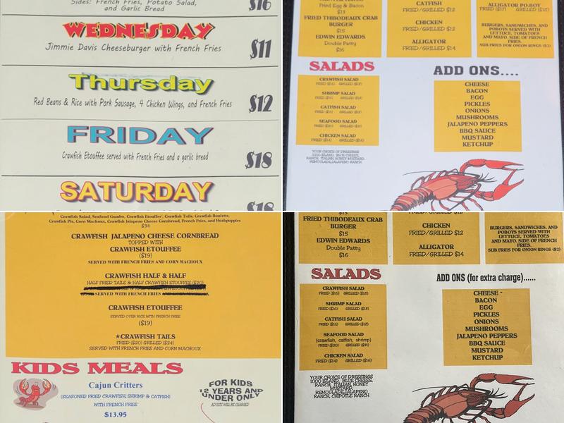Crazy Bout Crawfish Menu