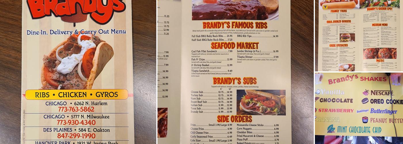 Brandy's Gyros Menu