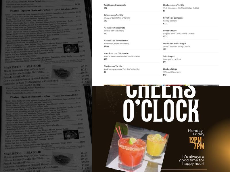 Mi Pequeño El Salvador Menu