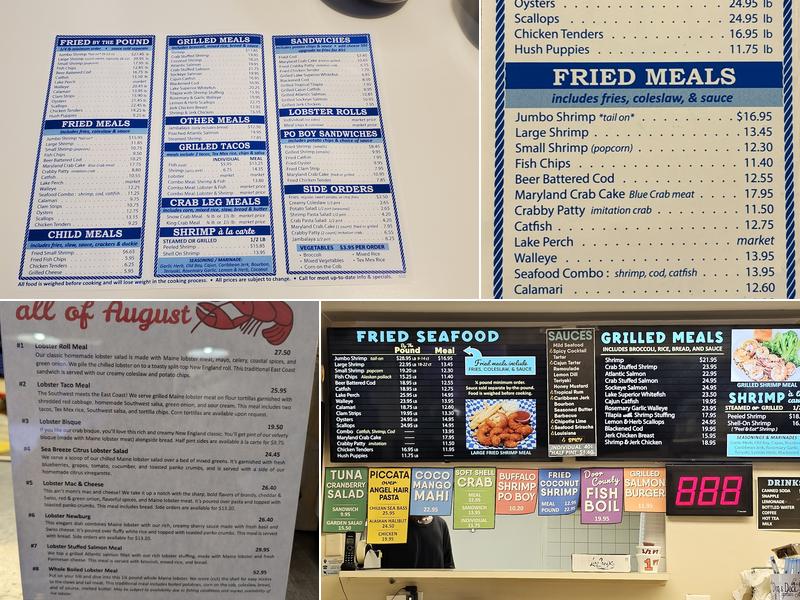 Don's Dock Seafood Menu