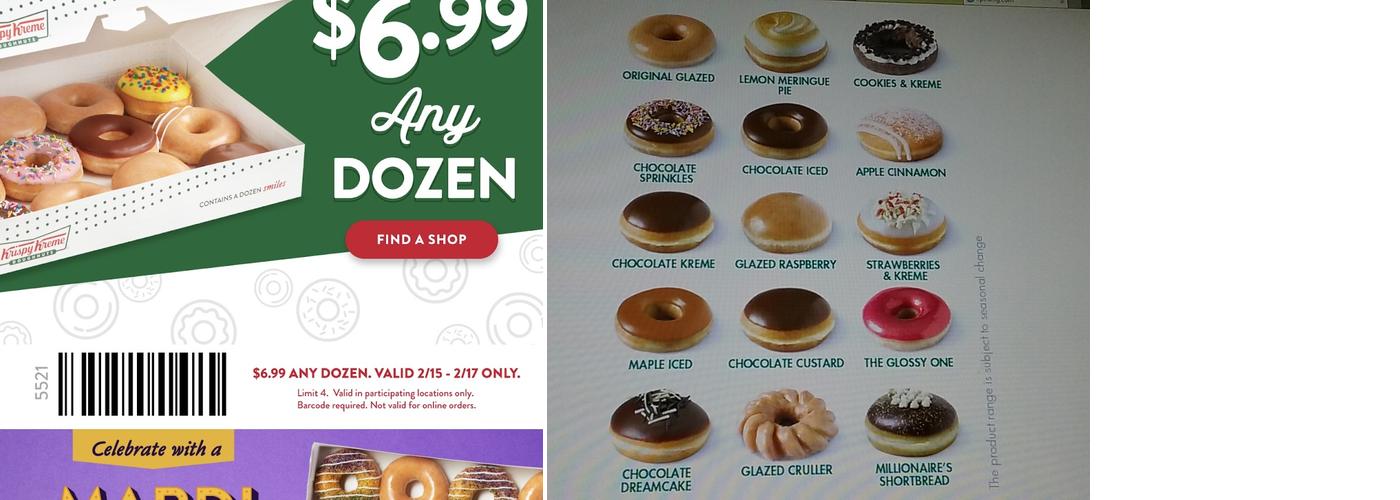 Krispy Kreme Menu