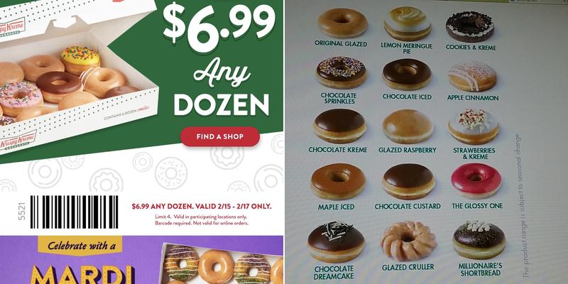 Krispy Kreme Menu