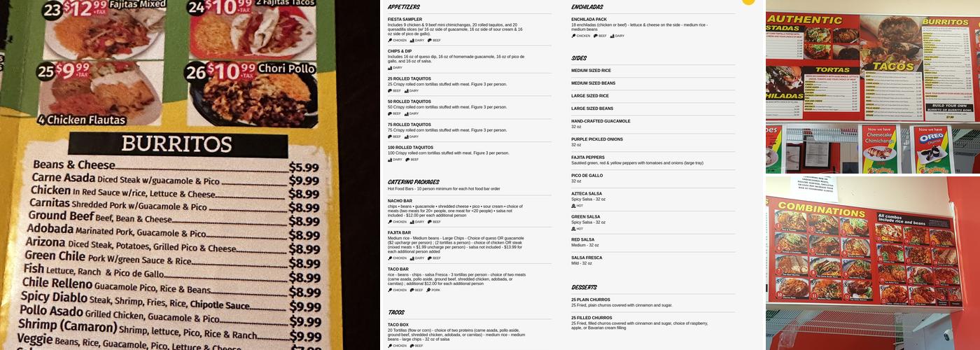 Abelardo's Mexican Food Menu