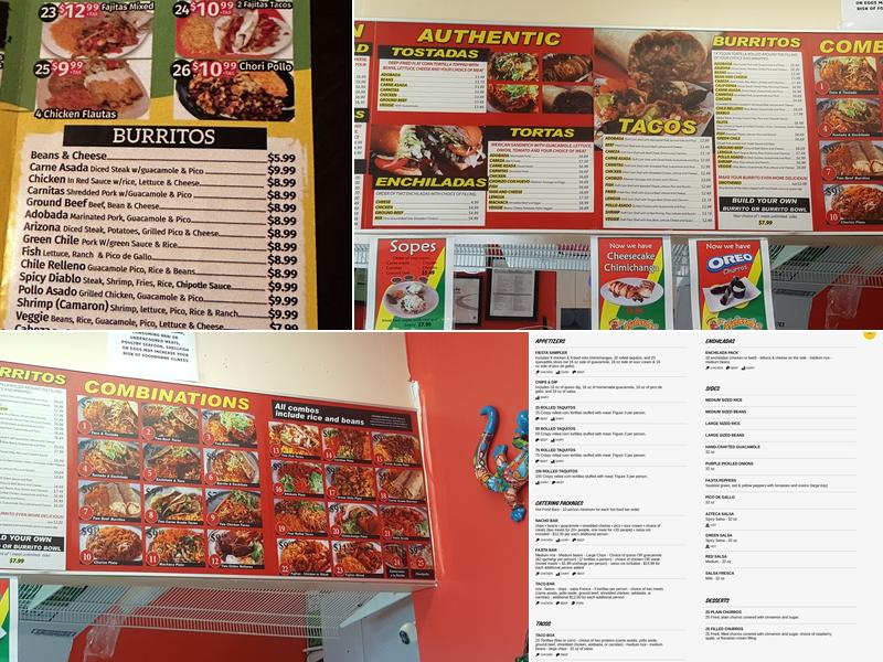 Abelardo's Mexican Food Menu