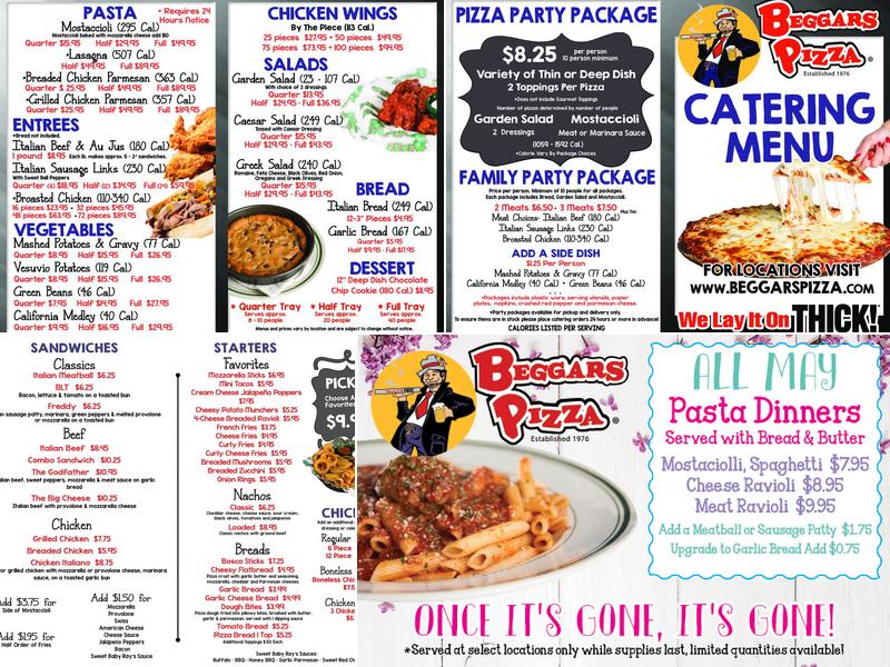 Beggars Pizza - Orland Park Menu