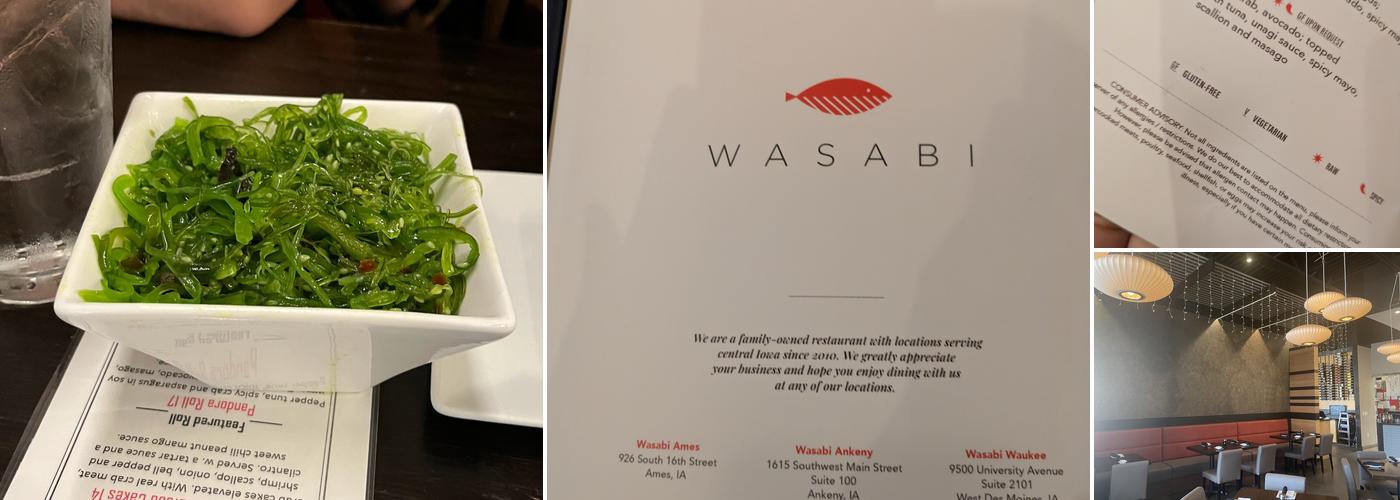 Wasabi Waukee Menu