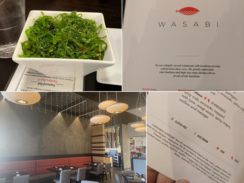 Wasabi Waukee Menu