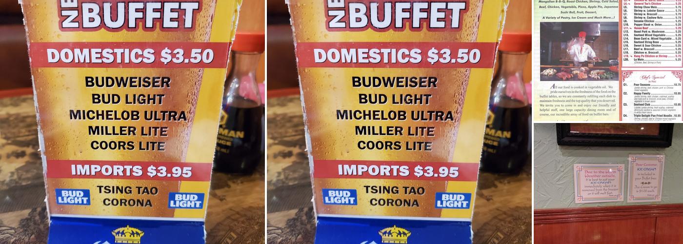 New China Buffet & Grill Menu