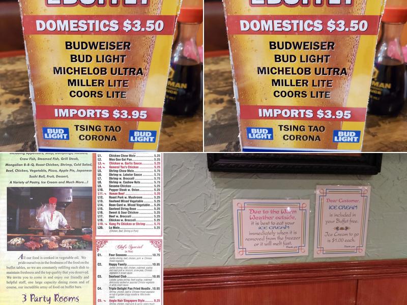 New China Buffet & Grill Menu