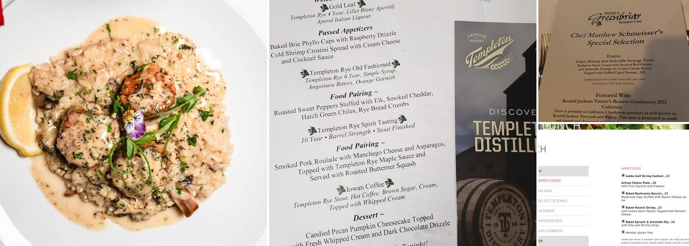 Trostel's Greenbriar Menu