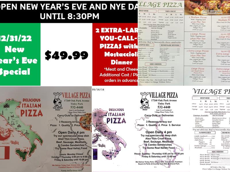 Village Pizza Menu