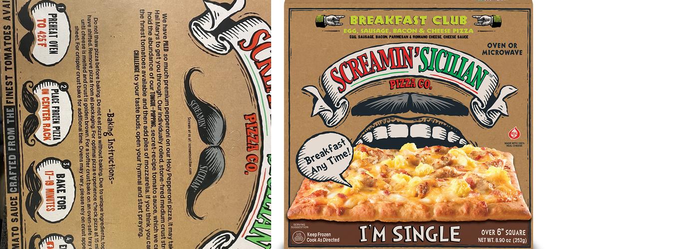 Screamin' Sicilian Pizza Menu