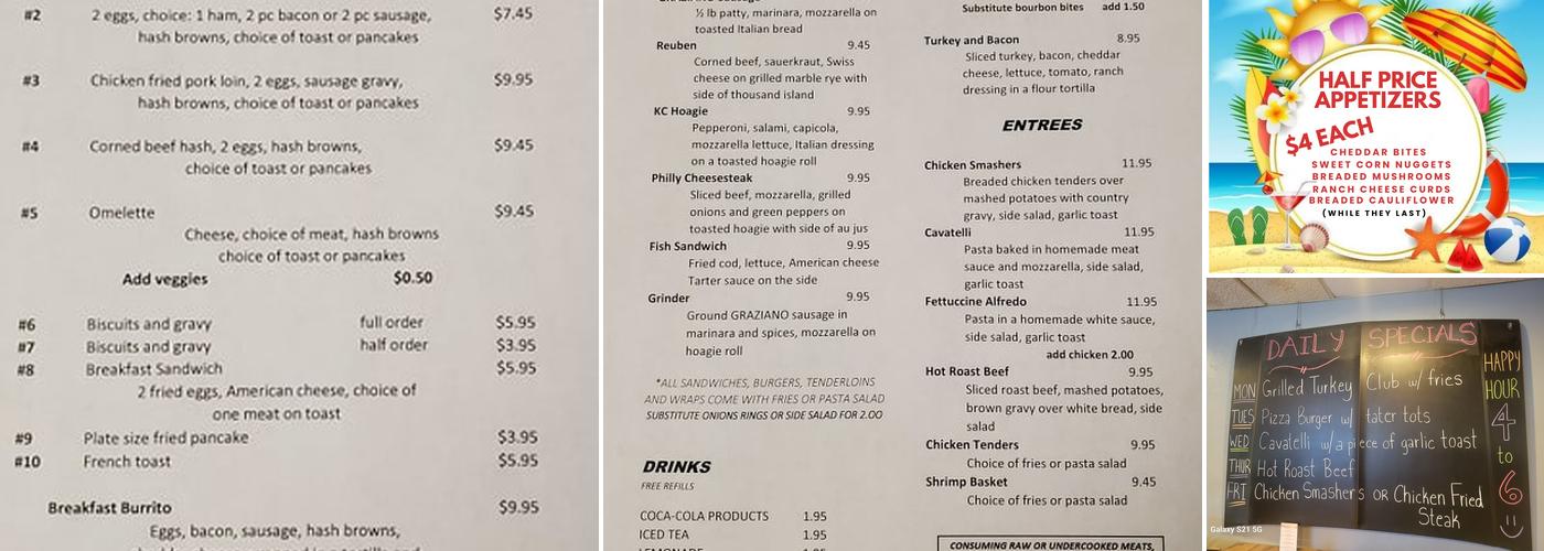 East Side Eddie's Neighborhood Bar & Grill Menu
