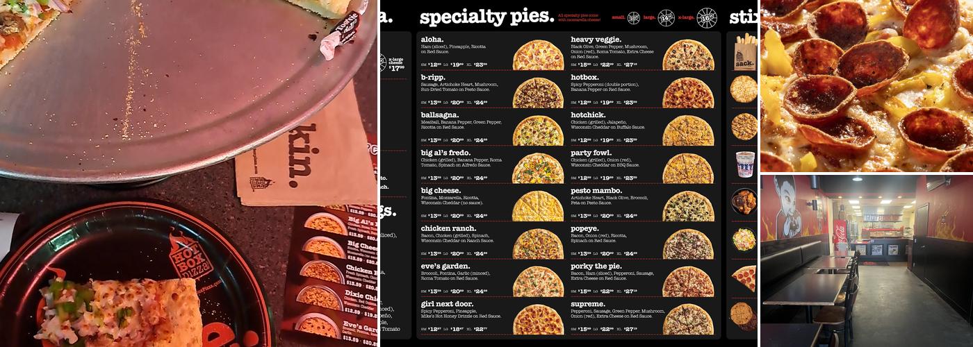 HotBox Pizza Menu