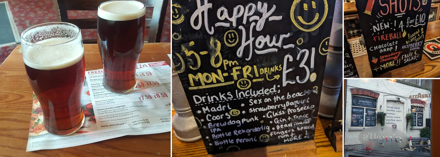 O'Neill'S Ilford Menu