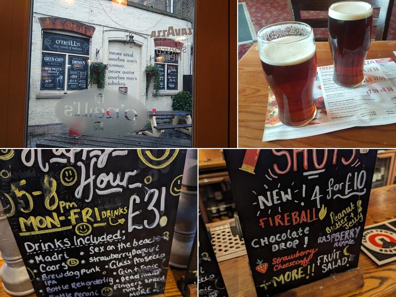 O'Neill'S Ilford Menu