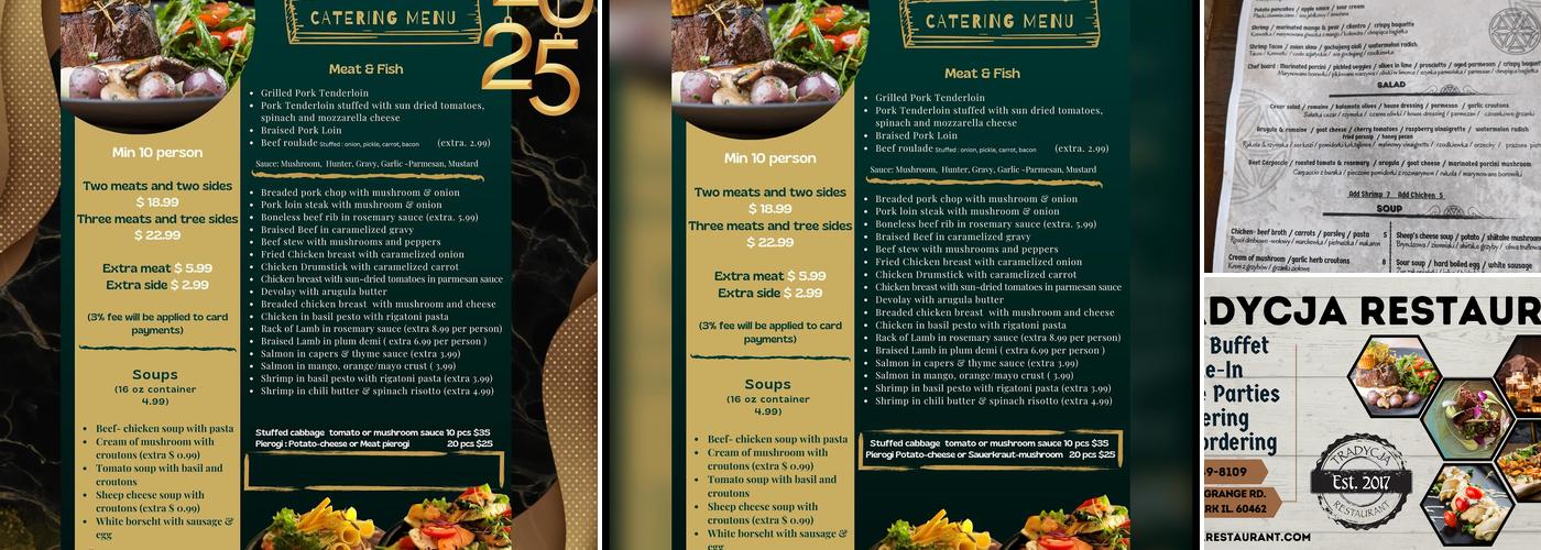 Tradycja Restaurant Polish Fusion Cuisine Menu