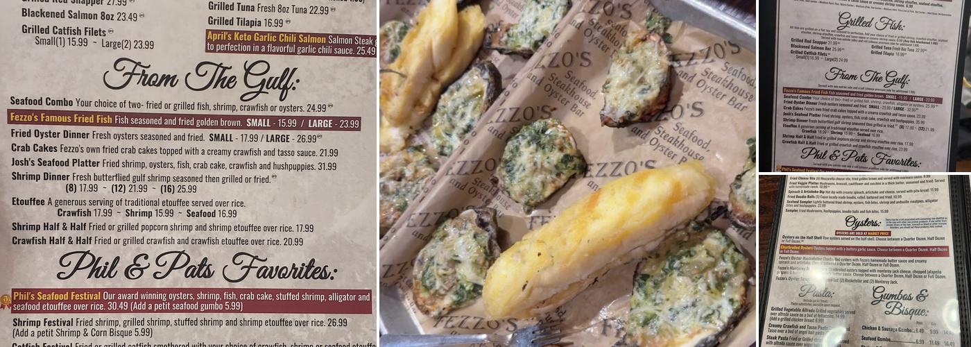Fezzo's Seafood, Steakhouse & Oyster Bar Menu