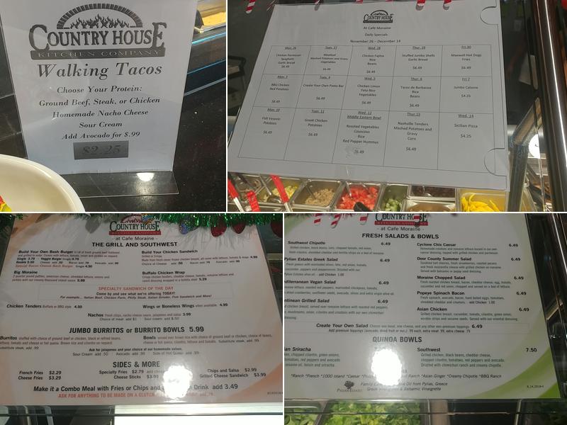 Cafe Moraine Menu