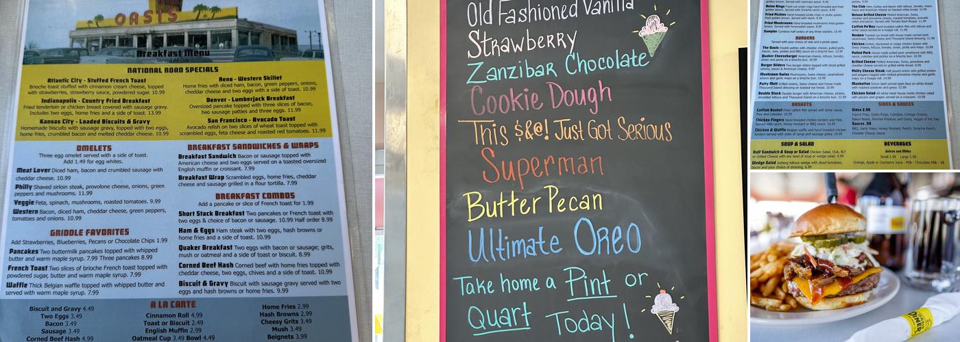 Oasis Diner Menu