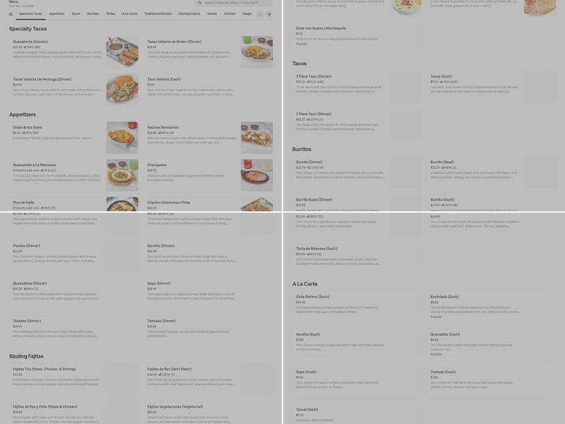 Burrito Jalisco 2 Menu