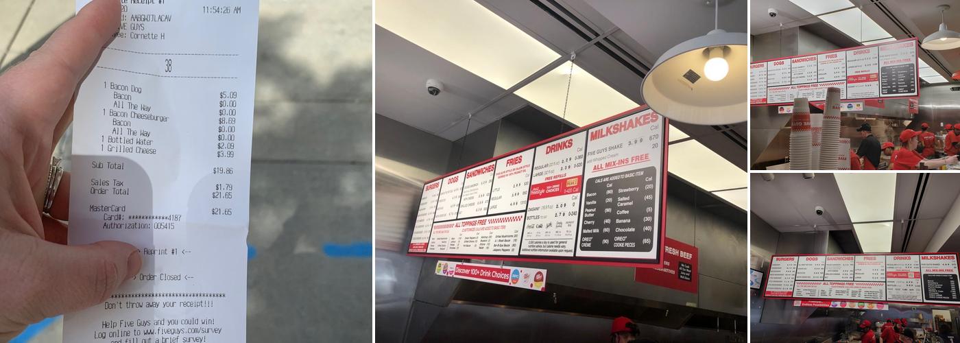 Five Guys Menu