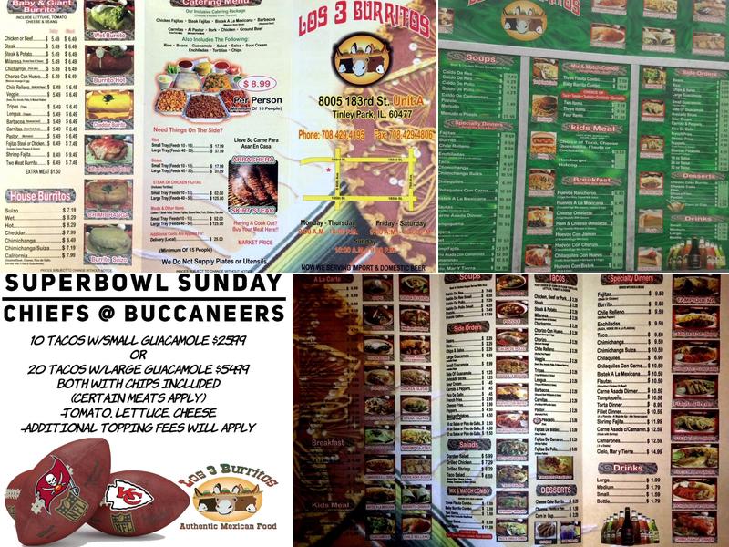 Los 3 Burritos #2 Menu