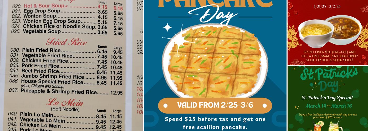 Golden Sun Chinese Food Menu