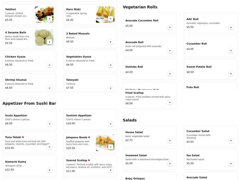 Sushi Nova Menu