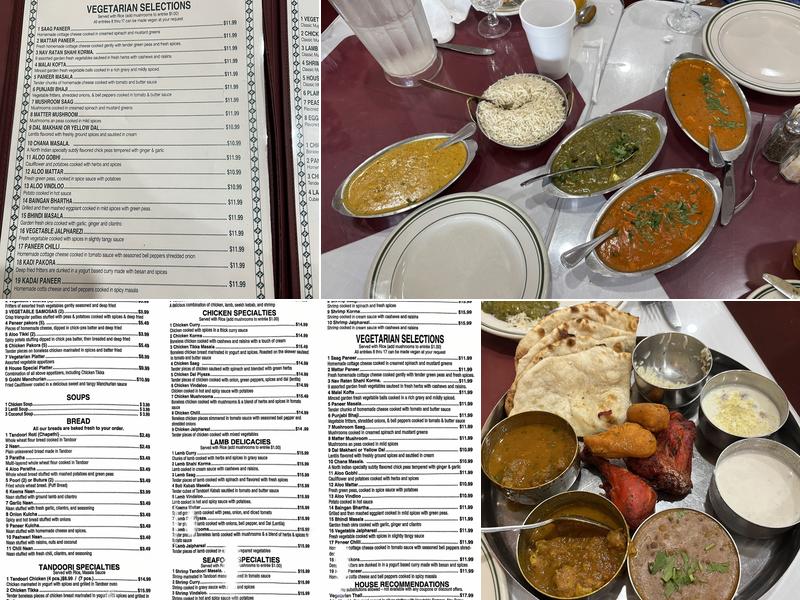 Shalimar Indian Restaurant Menu