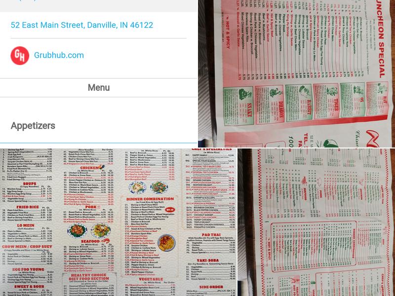 No.1 Restaurant Menu