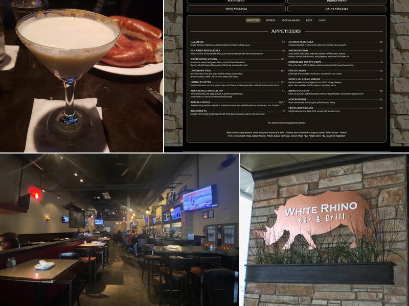 White Rhino Bar & Grill Menu