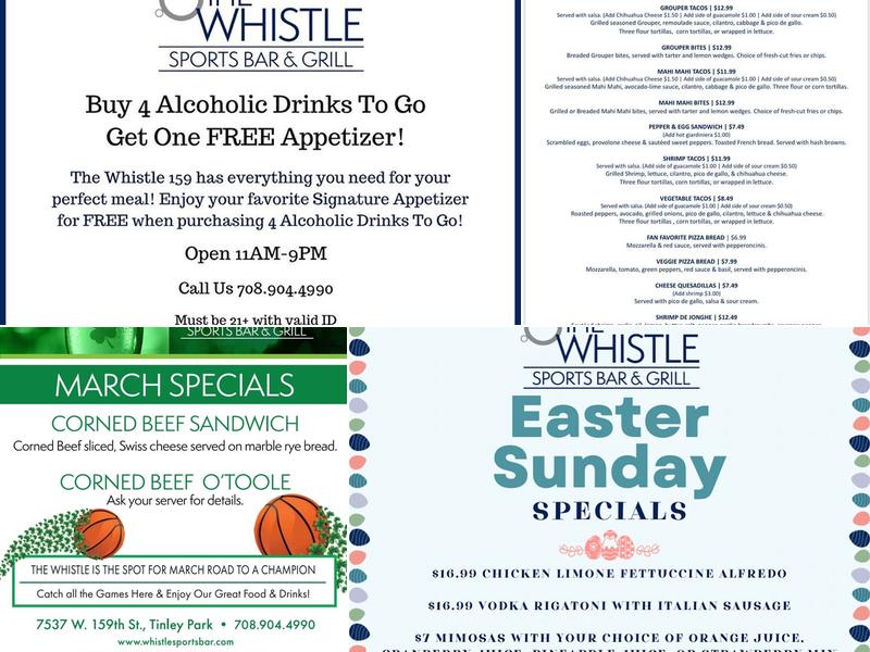 The Whistle Sports Bar & Grill Menu