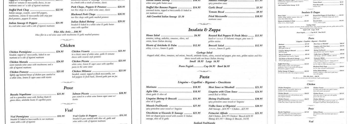 Rocco's Little Italy Menu