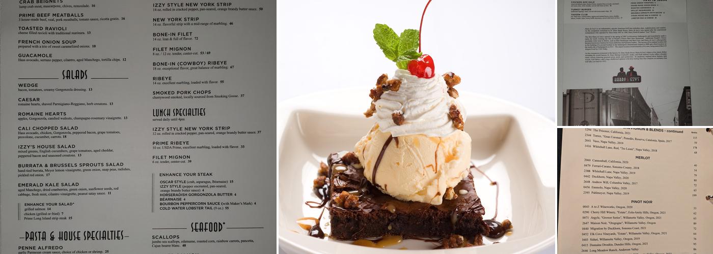 Harry & Izzy's Menu